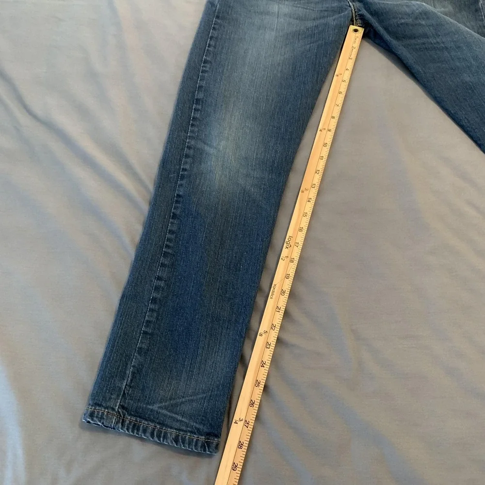 Levis 502 Jeans Mens Mid Rise 33x32 (35x30) Medium Blue Tapered‎ Stretch Denim